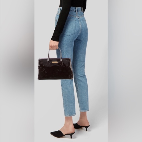 ✨ LOUIS VUITTON ✨ Authentic Monogram Vernis Wilshire PM Handbag Amarante Purple - Picture 16 of 16